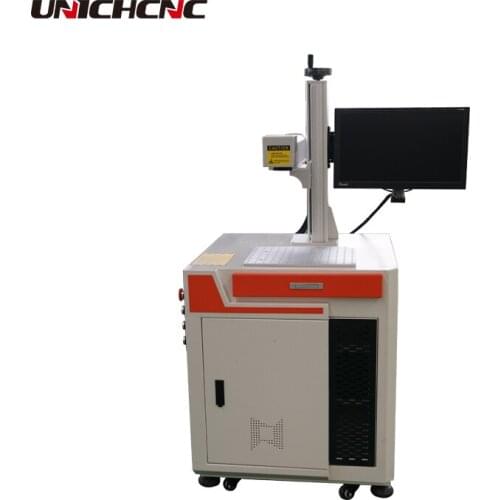 UNICHCNC Desktop 20w/30w/50w/70w/100w white/black/color fiber laser marking machine price /laser marker machine