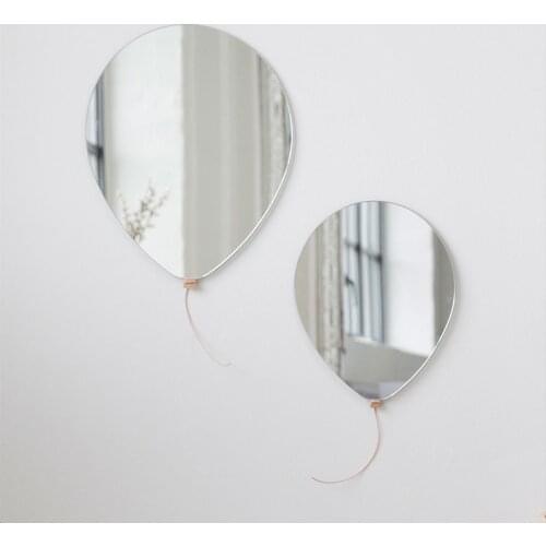 Balloon Wall Mirror Nursery Decor Espelhos Nordic Minimalist Home Bath Room Kids Baby Room Hanging Decoration Make Up Mirrors