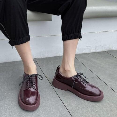 2021 Spring/Autumn Women flats Leather Shoes Casual Flats Female New Fashion Comfort White Platform Shoes