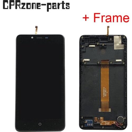 5.0" Black + Frame For Leagoo KIICAA Power LCD Display With Touch Screen Digitizer Sensor Panel assembly