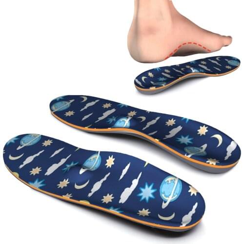 Stars Moon Patterns Non-slip High Arch Support Insole Orthotics Inserts Memory Foam Relieve Flat Feet, High Arch, Foot Pain
