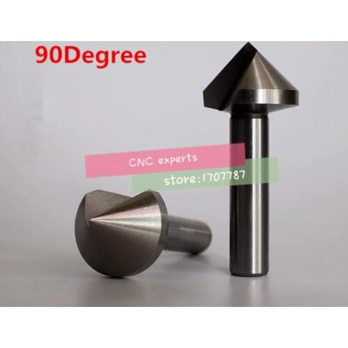 1 flute 6.3~50mm 90 degree HSS Chamfer Cutter Chamfering Drilling Mill Drill Set Milling Cutting Tool Set