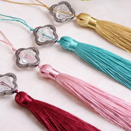 10Pcs/Lot Crystal Ball Curtain Cord Small Tassel Fringe Curtain Accessories DIY Sofa Valance Tablecloth Cushion Decor Key Tassel