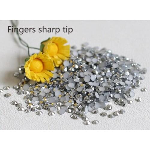 1000pcs 3mm New fashion Bling Jelly Nail Art Silver Mine AB Rhinestones Phone Case Shiny Beads Flat back N07