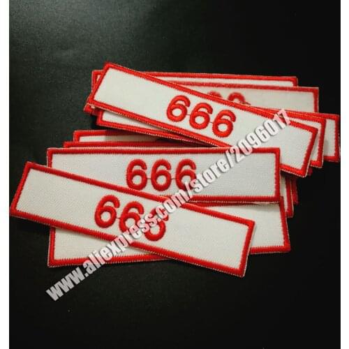 666 Patches of embroidered Iron On Biker Patch for Motorcycle Jacket Military Hells PATCHES,VEST PATCHES badges Stickers