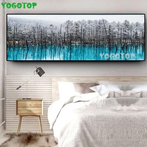 Full Drill 5D DIY Diamond Painting Snow Forest Abstract 3D mosaic Diamond Embroidery Cross Stitch 5D Decor Gift landscape YY5023