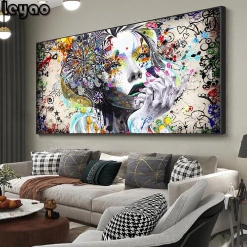DIY Diamond Painting Art Abstract Woman full Square Round Drill Diamond Embroidery Rhinestones Mosaic Wall Art Home Decor