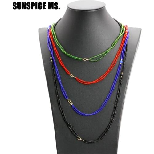 Bohemia Chromatic Long Bead Necklaces Chain For Women African Natural Stone Choker Fashion Jewelry Matching Pendant 2018 Deal