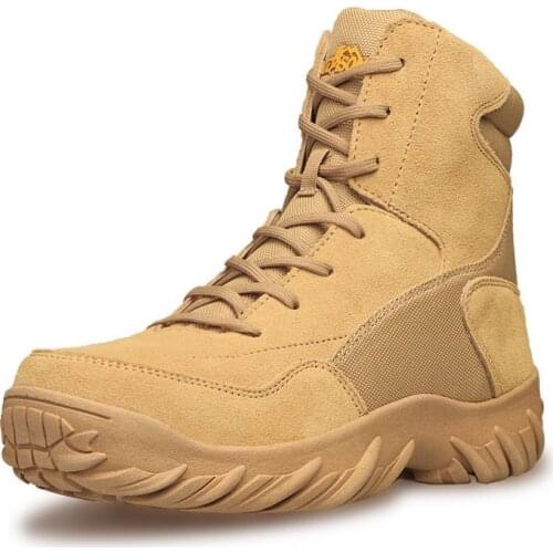 Mens Tactical Special Army Fans Desert Boots Male Outdoor Camping Hiking Climbing Trekking Working Training Non-slip Shoes