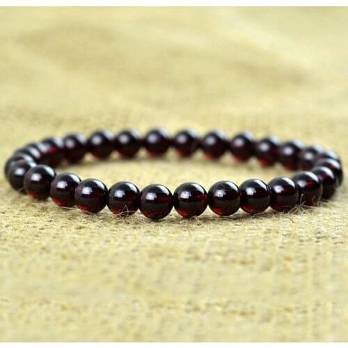 Natural Stone Beads Bracelets For Women 5.5 to 8mm AAAA Grade Garnet Round Bead DIY Jewelry Bracelets & Bangles LB050220