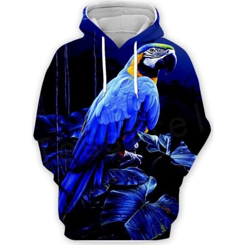 Tessffel Animal Parrot Art colorful Unisex Tracksuit casual new fashion MenWomen 3D Print Sweatshirts/Hoodie/Jacket s-13