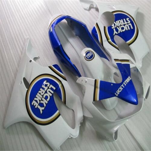 Hot sales Injection mold Fairing Kit for CBR600F4I 04 05 06 07 CBR600 F4I 2004 2005 2007 ABS white blue Fairings set ST66