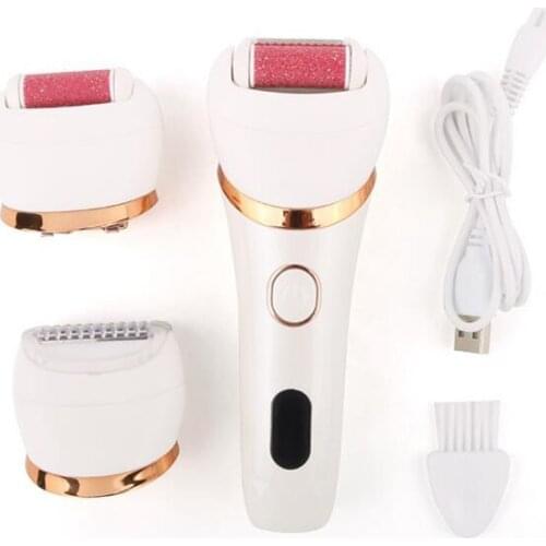 2in 1 lady epilator shaving device rechargeable epilator body hair remover callous remover women shaver dry wet use LCD