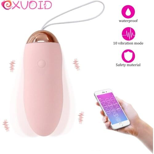 EXVOID APP Wireless Egg Vibrator Remote Control G-spot Massager Sex toys for Women Sex Shop Vibrating Bullet Vibrator Silicone
