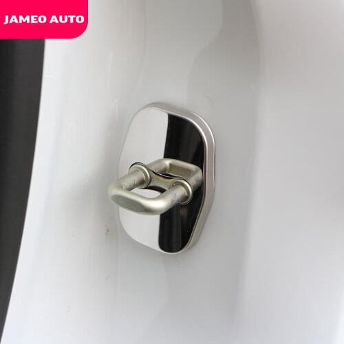 Jameo Auto 4Pcs/Set ABS Car Door Lock Protection Cover Door Locks Covers for Peugeot 208 2008 2012 - 2020 Accessories