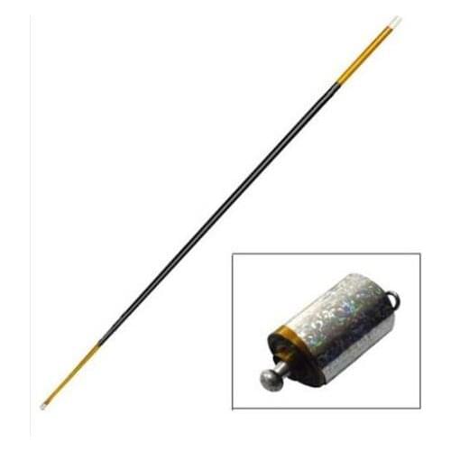 Metal steel appearing canes 1.4M (Gold-Black-Gold color)-Magic Tricks Cane Props Stage Magic Trick,Classic Magic