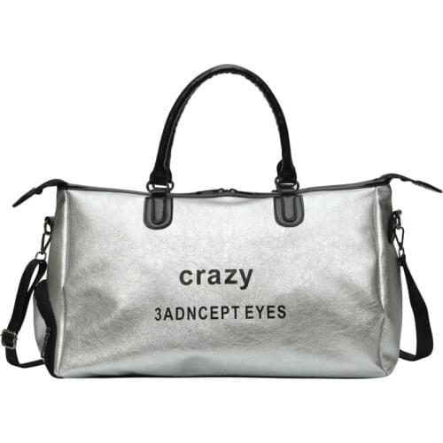 Fashion PU Short-distance Travel Bag Female Portable Luggage Male Soft Leather Large-capacity Travel Bag Waterproof Fitness Bag