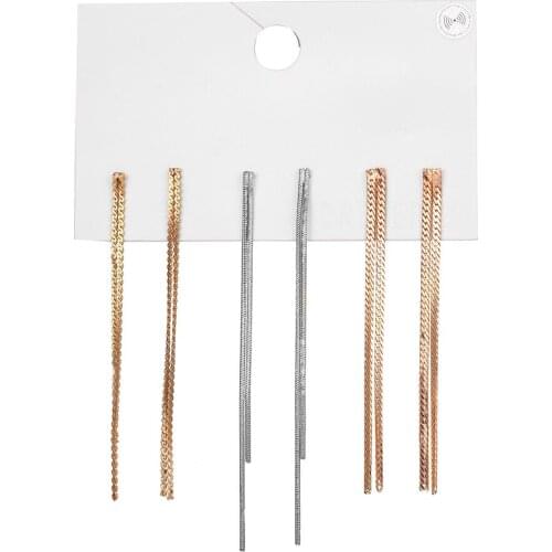 Fashion Style sterling Irregular Fringe Creative Designs Long Earring For Women