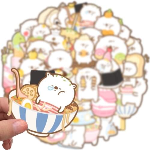 10/40pcs Cartoon Cute Bear Stickers Diy Waterproof Luggage Scrapbook Album Notebook Diary Card Decoration Stickers Decal