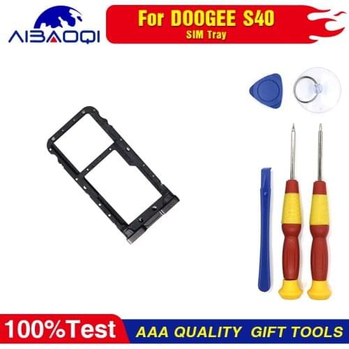 New Original Doogee S40 Sim Card Holder Sim Card Slot Tray Holder For Doogee S40 Smart Phone Perfect Replacement Parts FreeTools