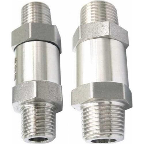 1/8" 3/8" 1/2" NPT BSPT Male 304 Stainless Steel Non-return Check Valve Water Gas Oil 64 Bar