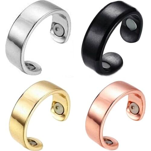 Open Single Ring Open Magnet Ring Design Ring Rose Gold Creative New Men and Women Valentines Romantic,love Ring Wedding Bands