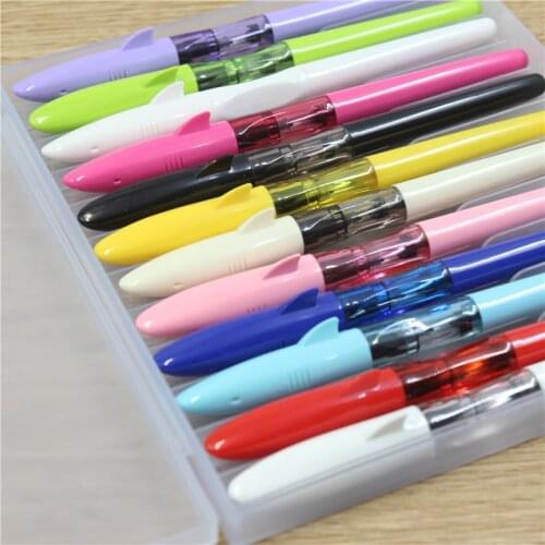 Jinhao Shark Colorful Fountain Pen Assorted Colors 12 pcs/set Fine Nib Extra Fine Nib Student Fountain Pen