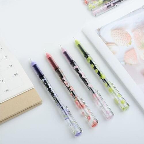 Signed Notes Smooth Needle Simple Style Straight Liquid Gel Office Fluent Writing Pen High-grade Color Writing Stationery P5R1