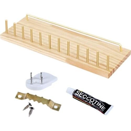 Jewelry Display Stand Wall-mounted Creative Beech Wood Earrings Necklace Storage 13MD