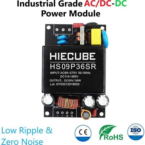 AC85~275V/DC110~385V to DC9V/36WStep Down Isolated Stabilized Constant Voltage Source Switch Regulated Power Module Demo Board