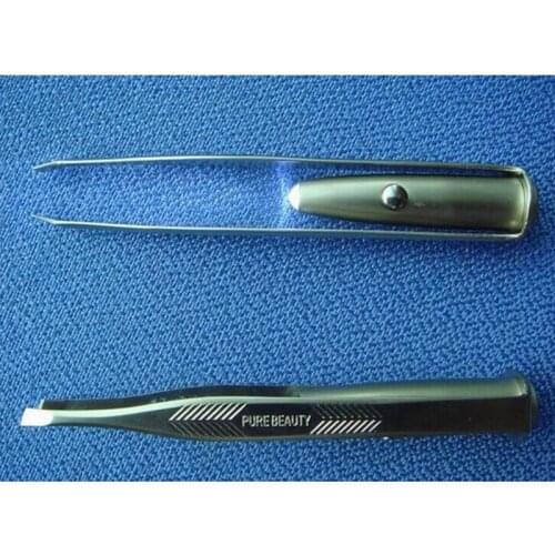 Portable Eyebrow Removal Tweezer Clip With LED Light Precision Hair Remover Plucker Tool Household