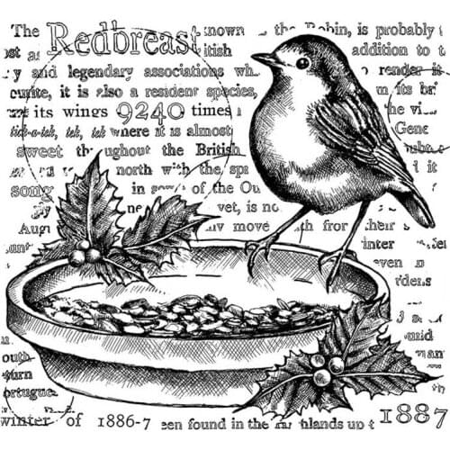 Clear Stamps Bird Eating Fruit Plate Fresh Fresh For DIY Scrapbook Photo Album Craft Card 2021 New