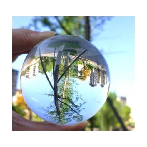 Clear quartz crystal sphere ball decoration photography lens photo prop lensball