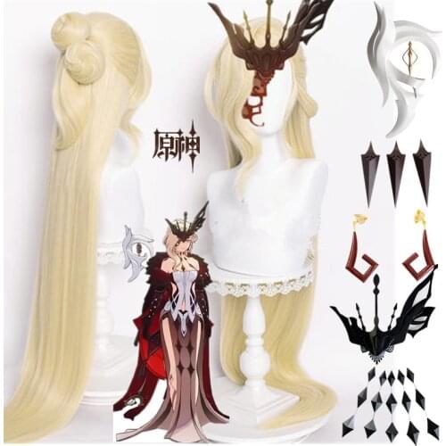 La Signora Cosplay Props Game Genshin Impact La Signora Props Cosplay Props Headwear Necklace Cosplay Accccessories