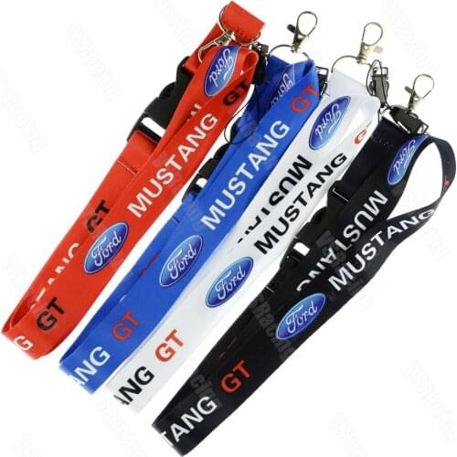 JDM Style Car Painting Cellphone Lanyard JDM Racing Car Keychain ID Holder Mobile Neck Strap for MUSTANG Cars