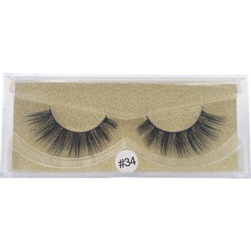 SHIDISHANGPIN 1 Pairs False Eyelashes Natural Long Mink Lashes Hand Made Lashes 3D Mink False Lashes Makeup1 Box False Lashes
