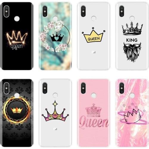For Xiaomi MI A1 A2 Lite Mi5 Mi6 Mi8 Phone Case Silicone King And Queen Soft Back Cover For Xiaomi Mi 5 5C 5S 5X 6 6X Plus 8 SE
