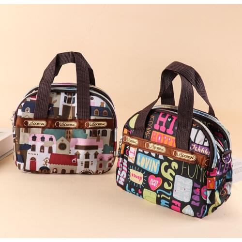 1PC New Women Shoulder Bag Nylon Printed Multi Pocket Crossbody Shoulder Bag Ladies Universal Bags Waterproof Zippers Handbag