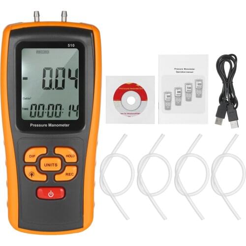 KKmoon Precision Digital Manometer ±10 kPa Air Pressure Meter Differential Pressure Gauge Micromanometer Pressure Tester