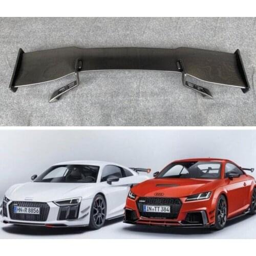 High Quality GT SPORT STYLE REAL CARBON FIBER REAR WING TRUNK LIP SPOILER FOR Audi TT R8 V8 V10 S3 S4 S5 S6 RS GT SPORT
