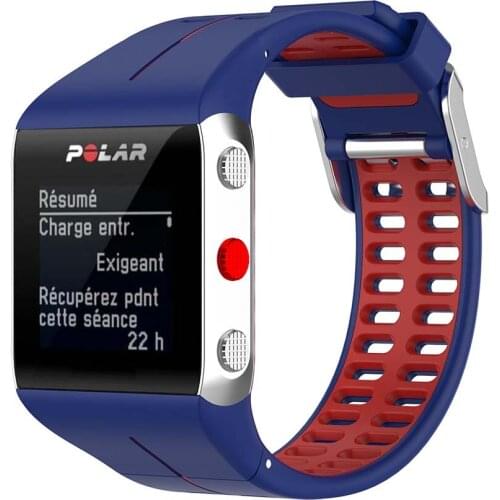 For Polar V800 GPS Smart Watch Repair Part Soft Silicone Watch Strap Replacement Dual-color Watch Band Bracelet