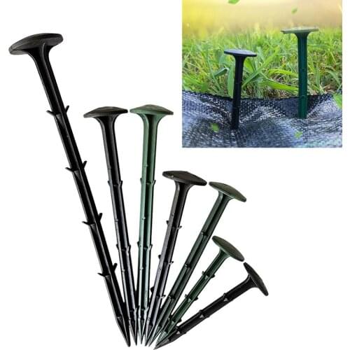 100Pcs 30cm Garden Earth Nail Coating Greenhouse Cloth Umbrella Fly Net Fixed Barbed Plastic PP