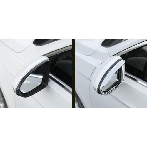 ABS Chrome For Golf 7 MK7 2014 2015 Car rearview mirror block rain eyebrow cover trim accessories car styling 2pcs