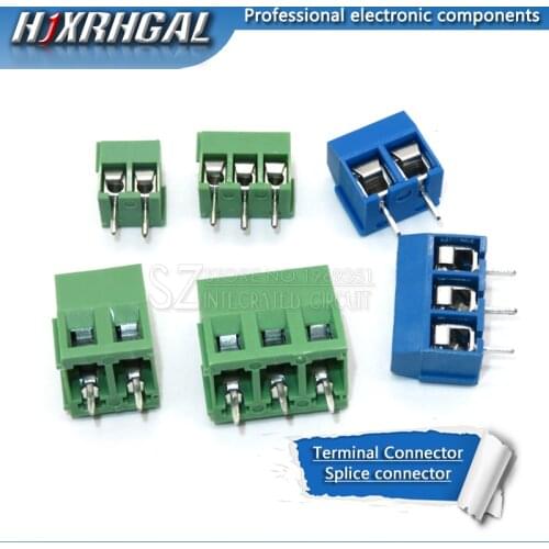20PCS Terminals KF128 KF301 KF350 3.5mm 5mm 2PIN 3PIN Screw PCB Screw Terminal Block Connector