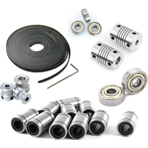 3D printer Reprap prusa i3 movement kit GT2 belt + pulley + 608zz bearing + LM8uu 624zz bearing