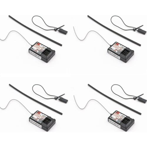 4PCS Flysky FS-GR3E AFHDS 2.4G 3CH Receiver for FS-GT2 FS-GT2B FS-GT3B FS-GT3C FZ-IT4S RC Car Boat RC Parts accessories