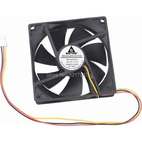 50Pieces LOT Gdstime DC 12V 3Pin 9225S 92mm x 25mm 92mm Computer Cooling Fan