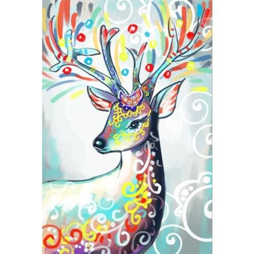 Art female elk The wooden puzzle 1000 pieces ersion jigsaw puzzle white card adult childrens educational toys