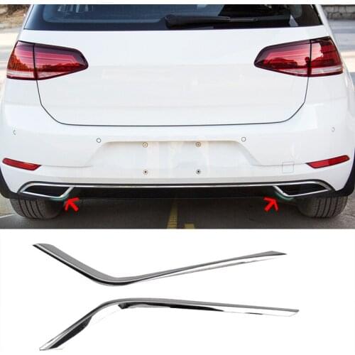 Car Rear Exhaust Pipe Muffler Decorative Cover Trim for Golf 7 Mk7 2018