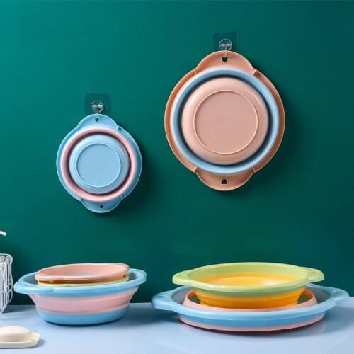 Large Portable Folding Wash Basin Travel Basin Household Clean Bowl PP Bathroom Basin Traveling Camping Bowl